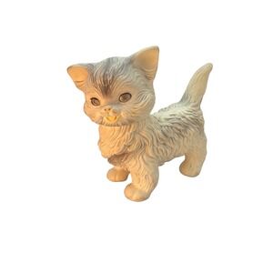 Edward Mobley - Vintage 1960's Rubber Cat Blinking Sleepy Eyes Squeak Toy 9"